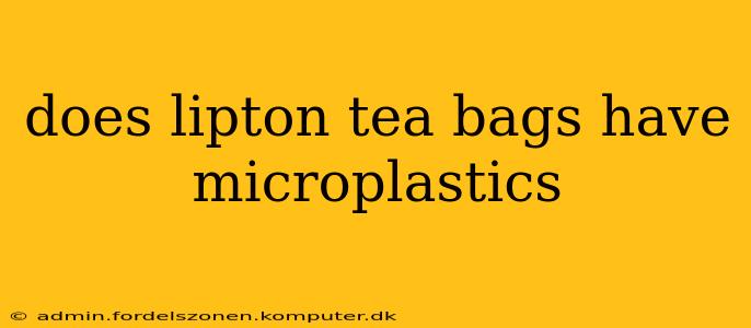 does lipton tea bags have microplastics