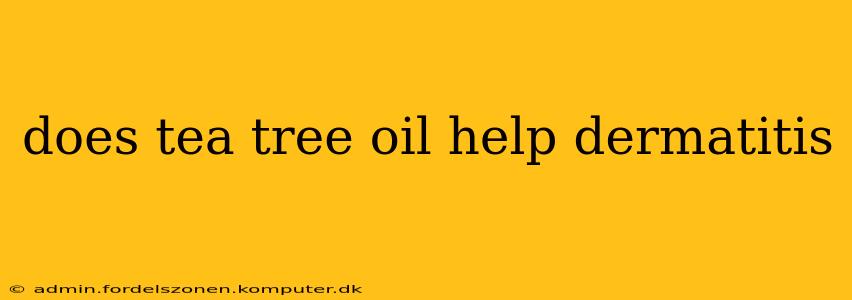 does tea tree oil help dermatitis