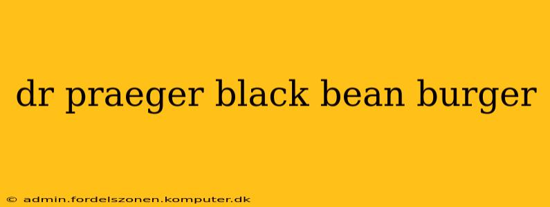 dr praeger black bean burger
