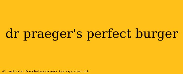 dr praeger's perfect burger