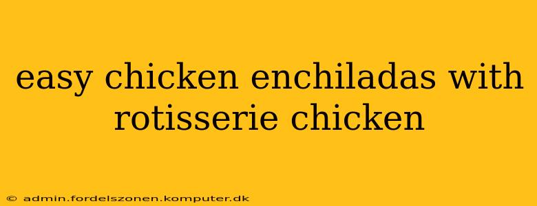 easy chicken enchiladas with rotisserie chicken