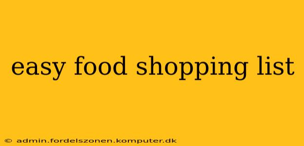 easy food shopping list