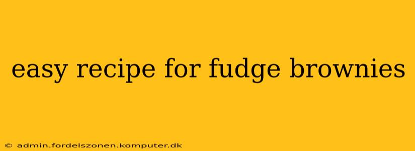 easy recipe for fudge brownies
