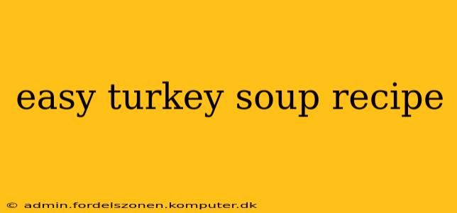 easy turkey soup recipe