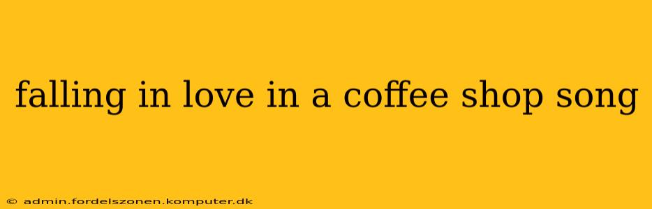 falling in love in a coffee shop song
