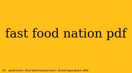 fast food nation pdf