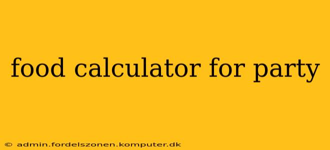 food calculator for party