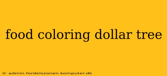 food coloring dollar tree
