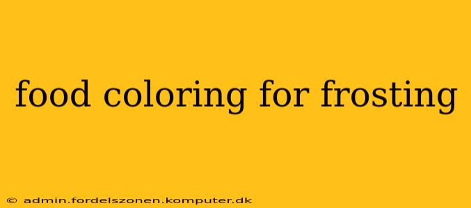 food coloring for frosting