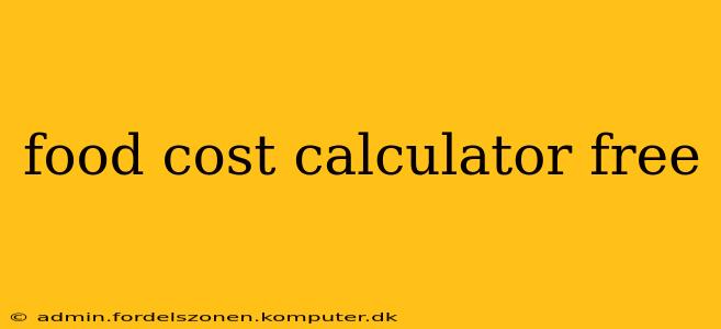 food cost calculator free