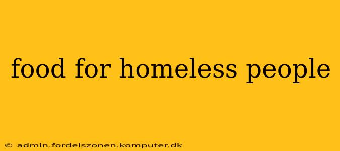 food for homeless people