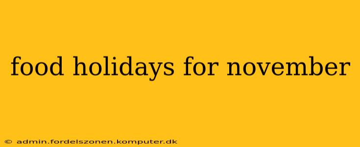 food holidays for november
