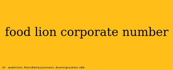 food lion corporate number