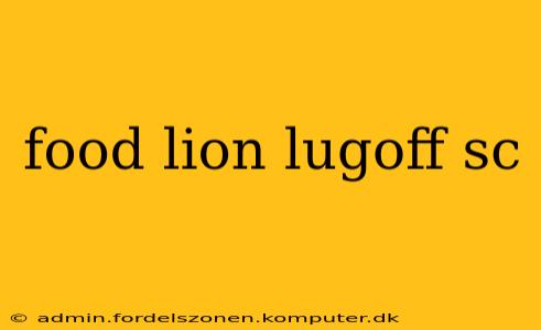 food lion lugoff sc