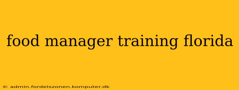 food manager training florida