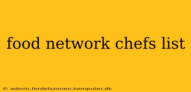 food network chefs list