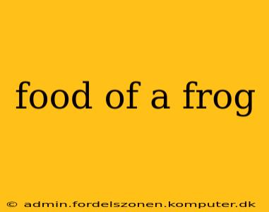 food of a frog