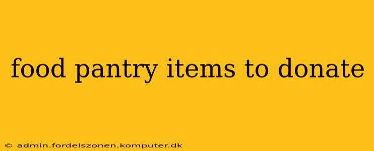 food pantry items to donate