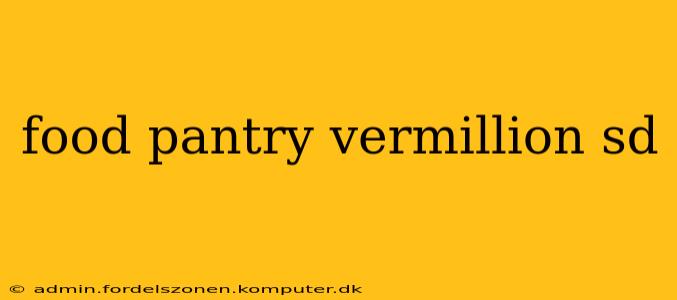 food pantry vermillion sd