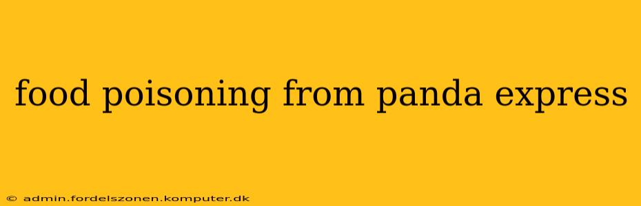 food poisoning from panda express