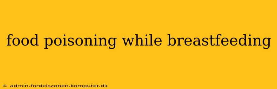 food poisoning while breastfeeding