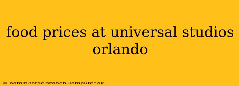 food prices at universal studios orlando