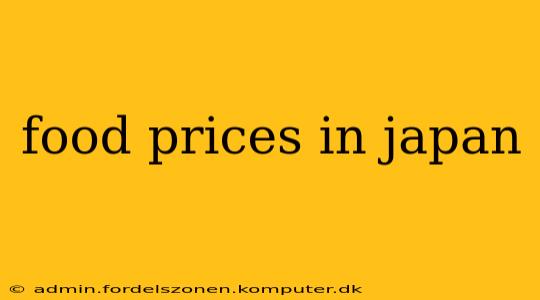 food prices in japan