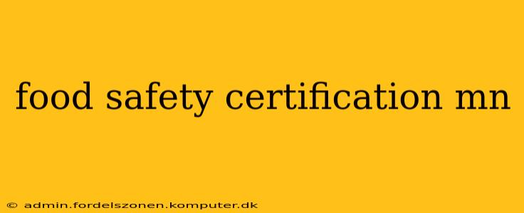 food safety certification mn