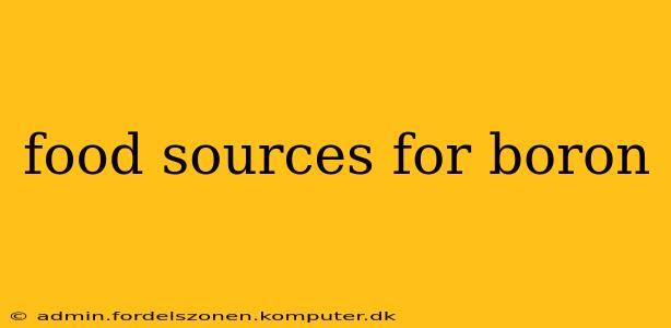 food sources for boron