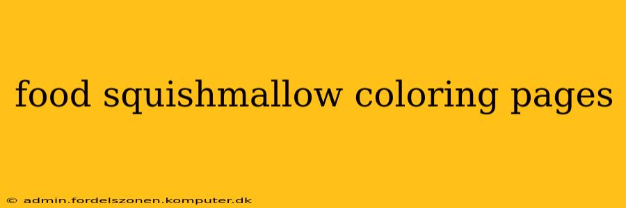 food squishmallow coloring pages