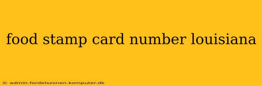 food stamp card number louisiana