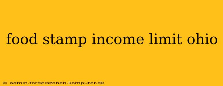 food stamp income limit ohio