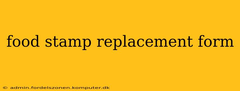 food stamp replacement form