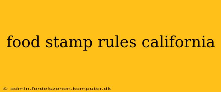 food stamp rules california