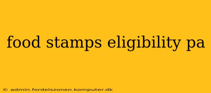 food stamps eligibility pa
