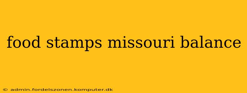 food stamps missouri balance