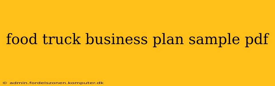 food truck business plan sample pdf