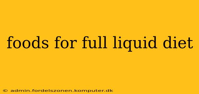 foods for full liquid diet