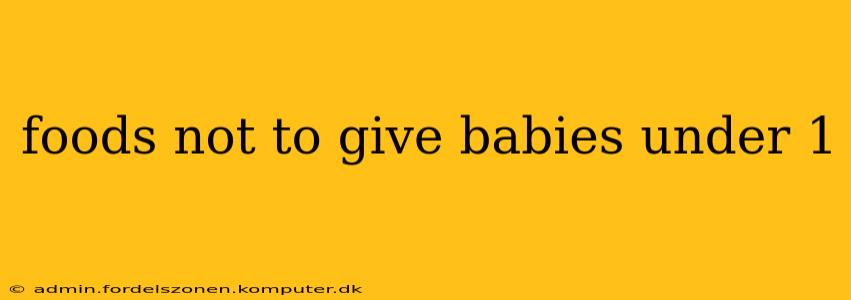 foods not to give babies under 1