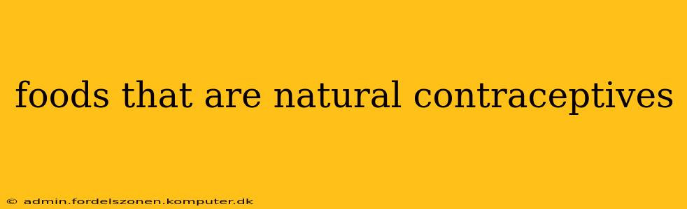 foods that are natural contraceptives