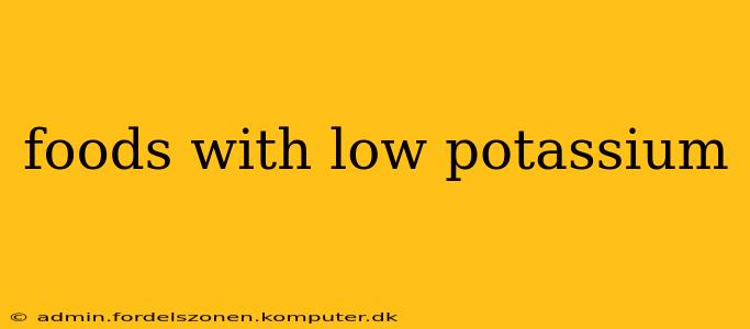 foods with low potassium