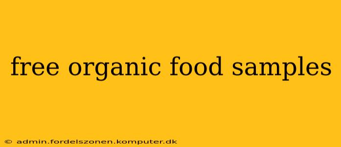 free organic food samples