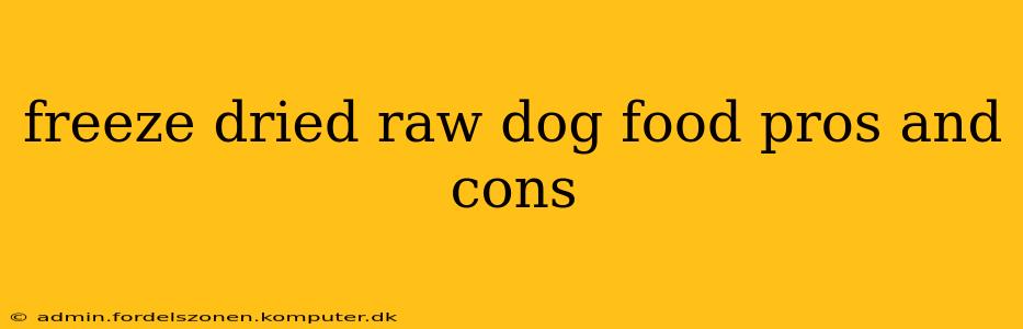 freeze dried raw dog food pros and cons