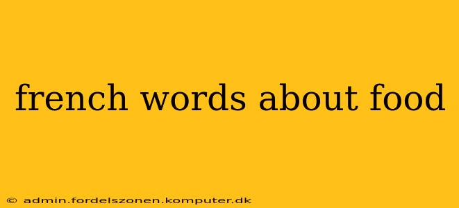 french words about food