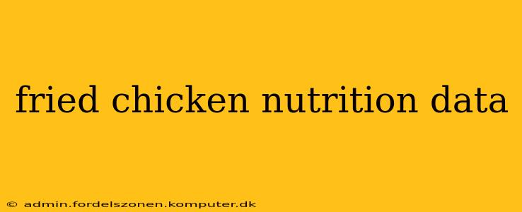 fried chicken nutrition data