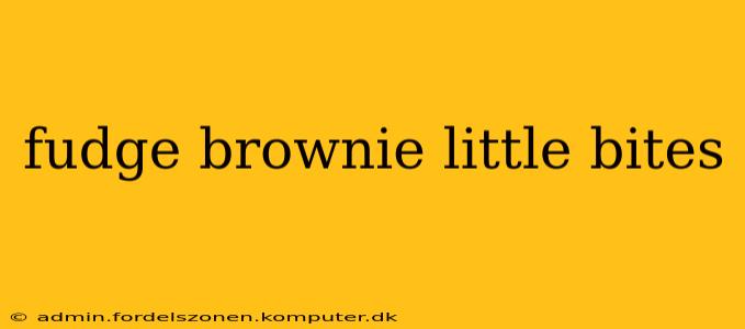 fudge brownie little bites