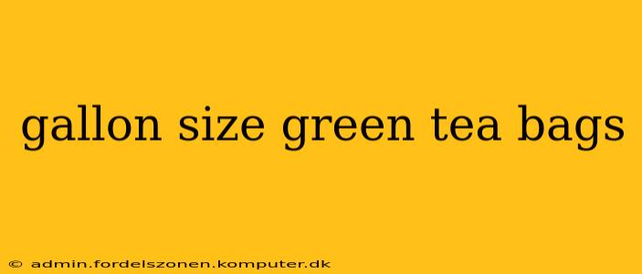 gallon size green tea bags