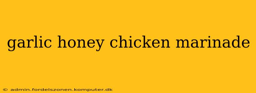 garlic honey chicken marinade