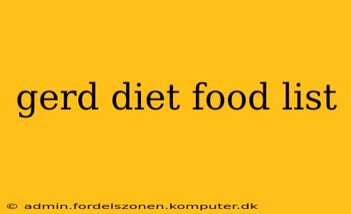 gerd diet food list