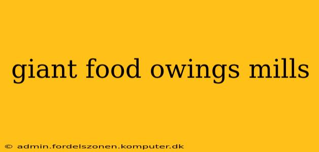 giant food owings mills